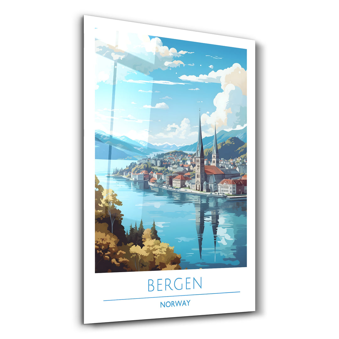 Bergen Norway-Travel Posters | Glass Wall Art