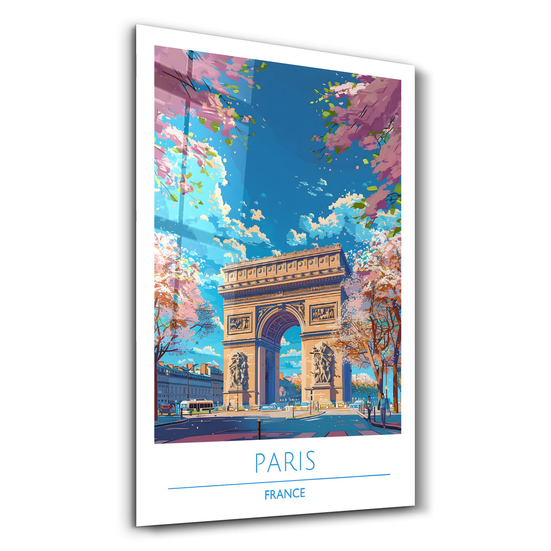 Paris France-Travel Posters | Glass Wall Art