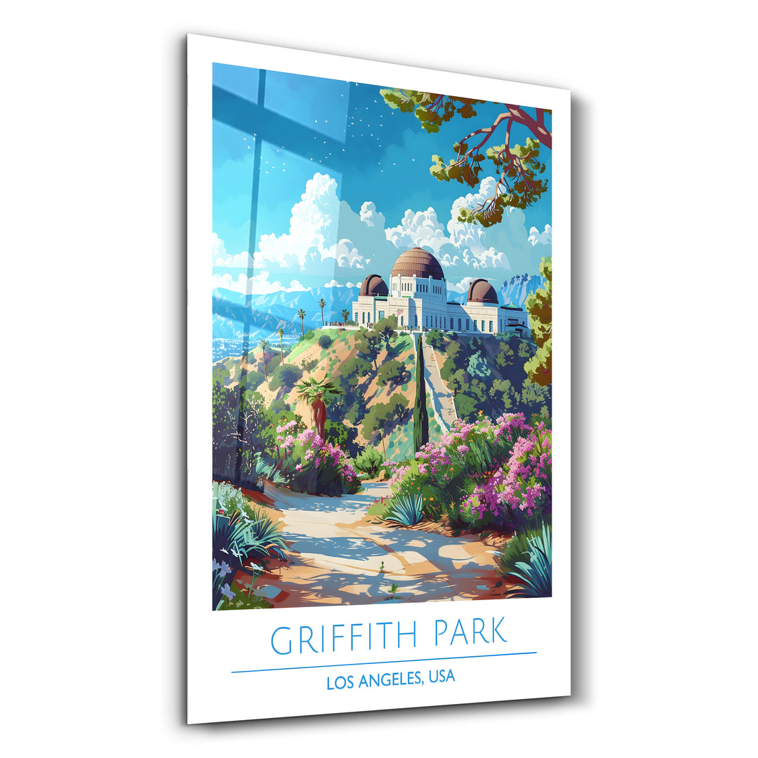 Griffith Park-Los Angeles USA-Travel Posters | Glass Wall Art