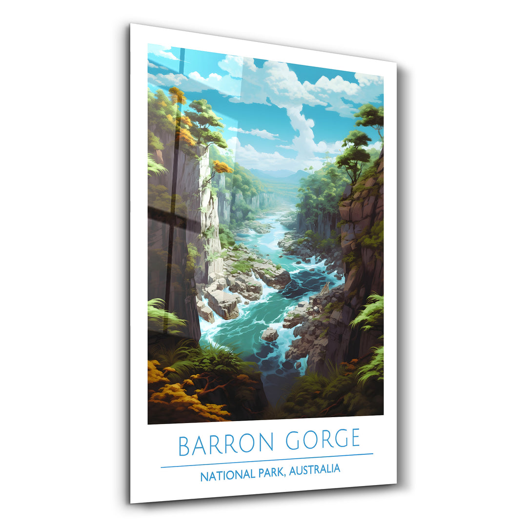 Barron Gorge-National Park Australia-Travel Posters | Glass Wall Art