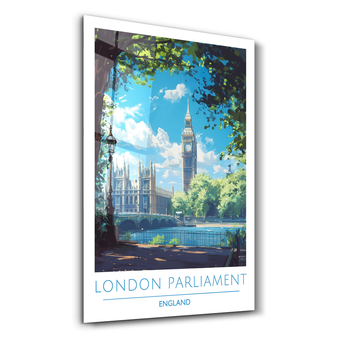 London Parliament England-Travel Posters | Glass Wall Art