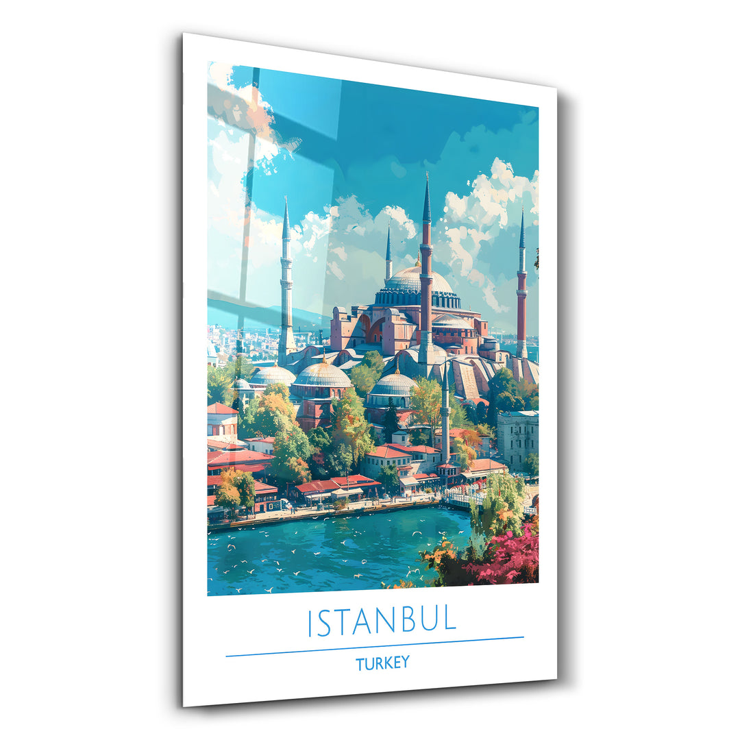 Istanbul Turkey-Travel Posters | Glass Wall Art