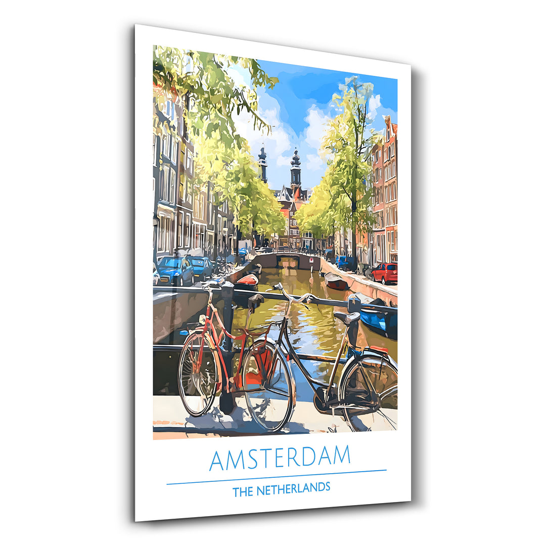 Amsterdam The Netherland-Travel Posters | Glass Wall Art