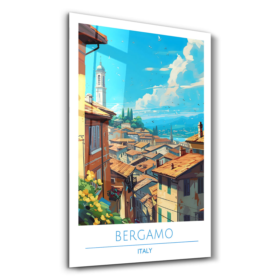 Bergamo Italy-Travel Posters | Glass Wall Art