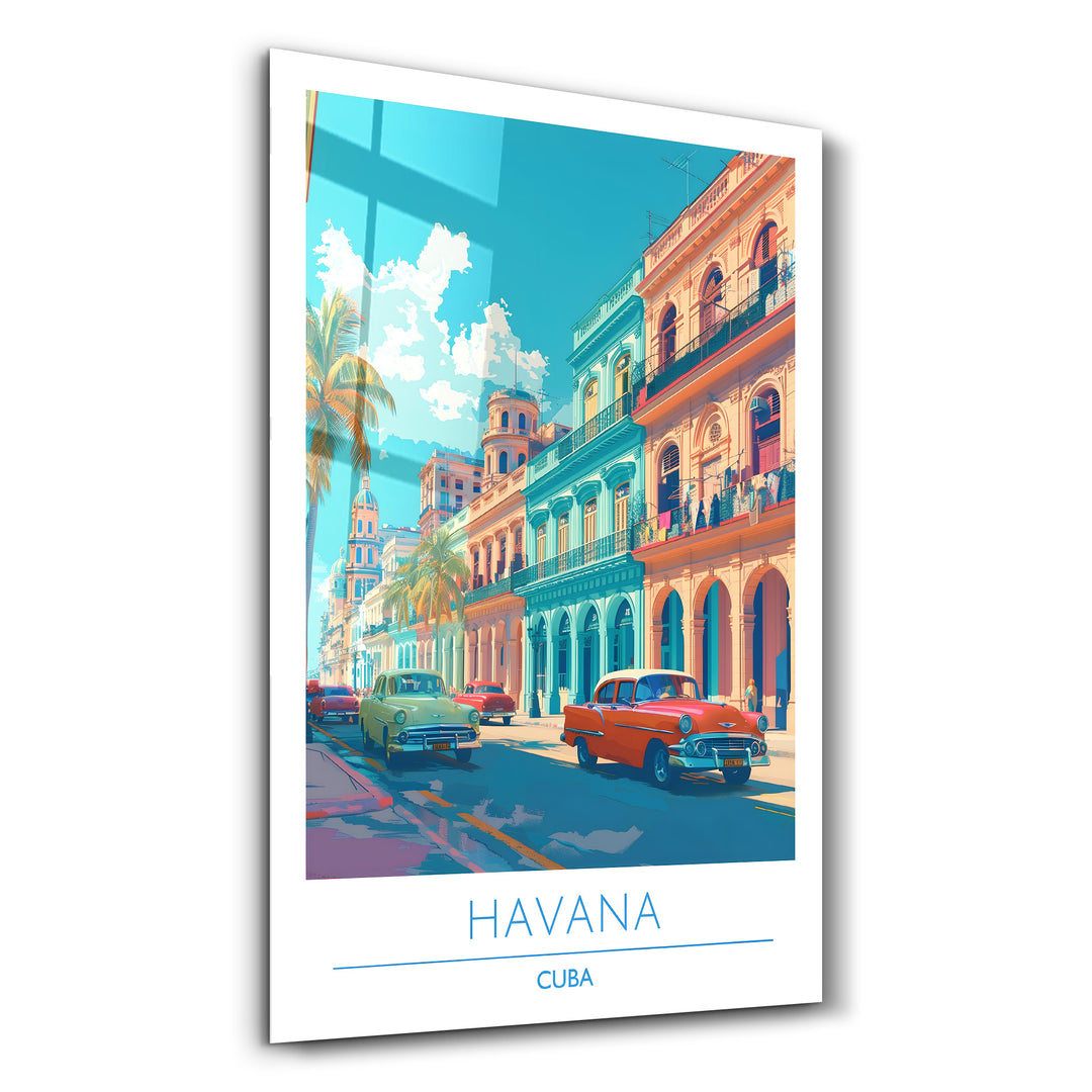 Havana Cuba-Travel Posters | Glass Wall Art