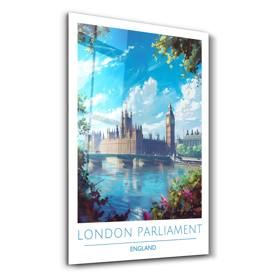 London Parliament England-Travel Posters | Glass Wall Art