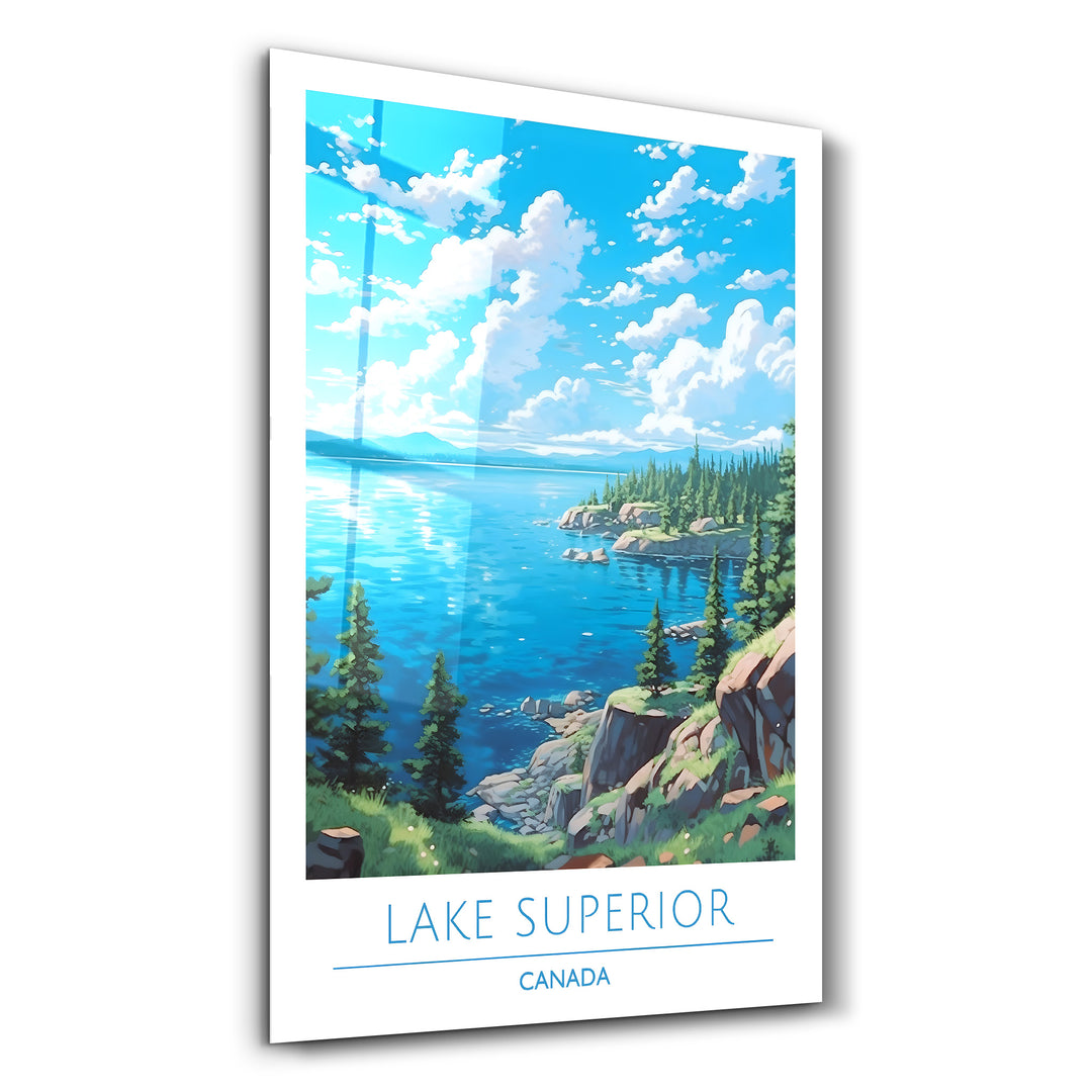 Lake Superior Canada-Travel Posters | Glass Wall Art