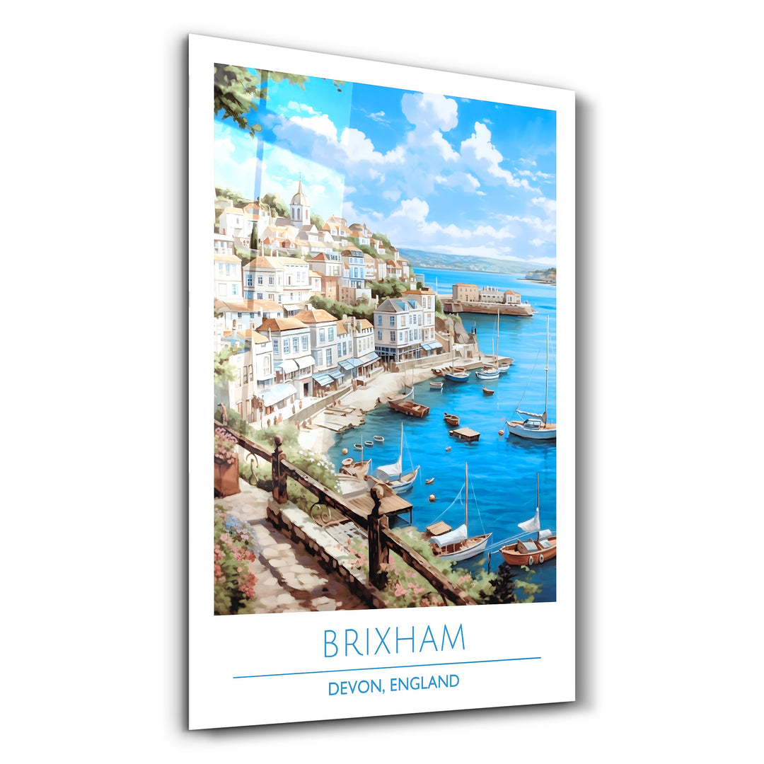 Brixham-Devon England-Travel Posters | Glass Wall Art