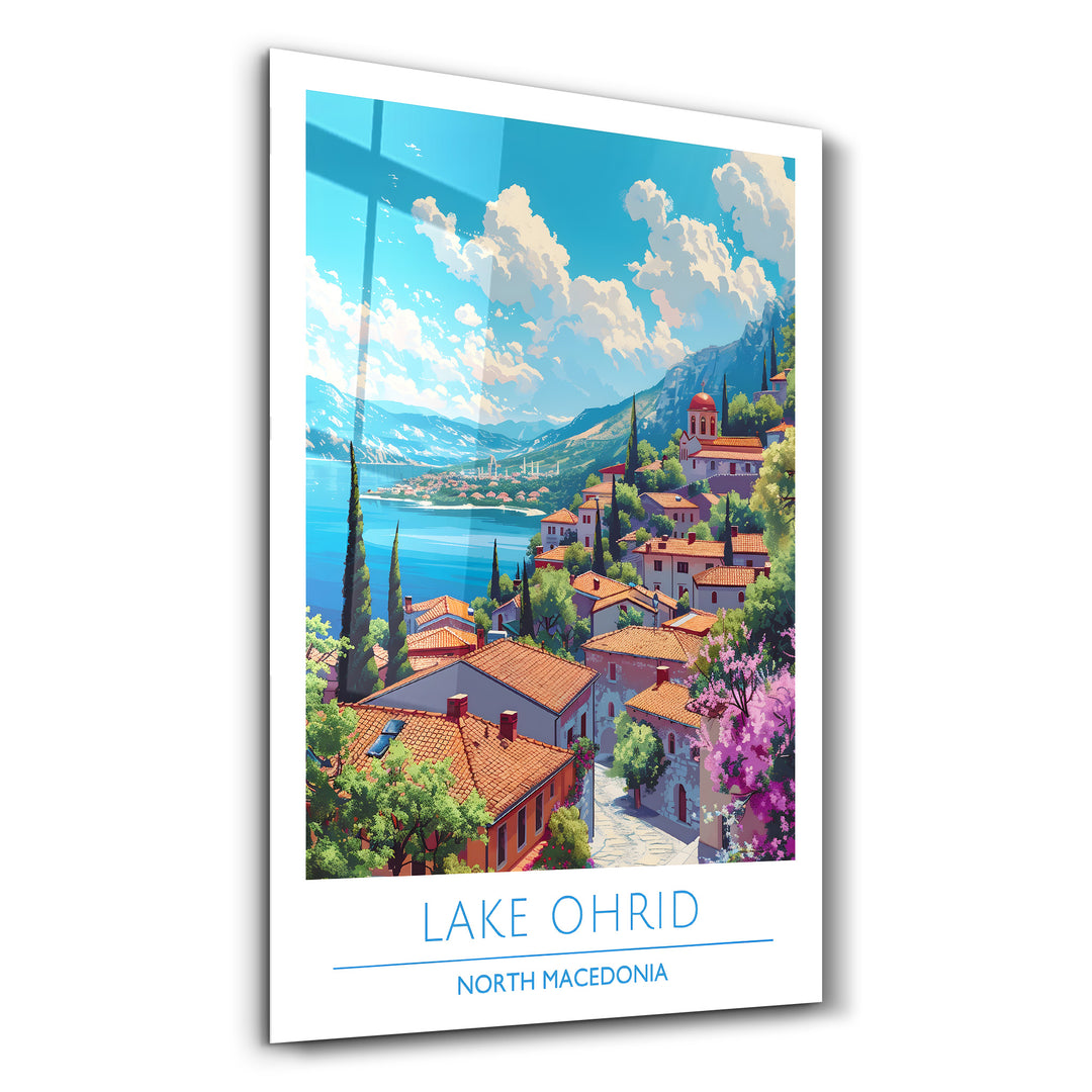 Lake Ohrid North Macedonia-Travel Posters | Glass Wall Art