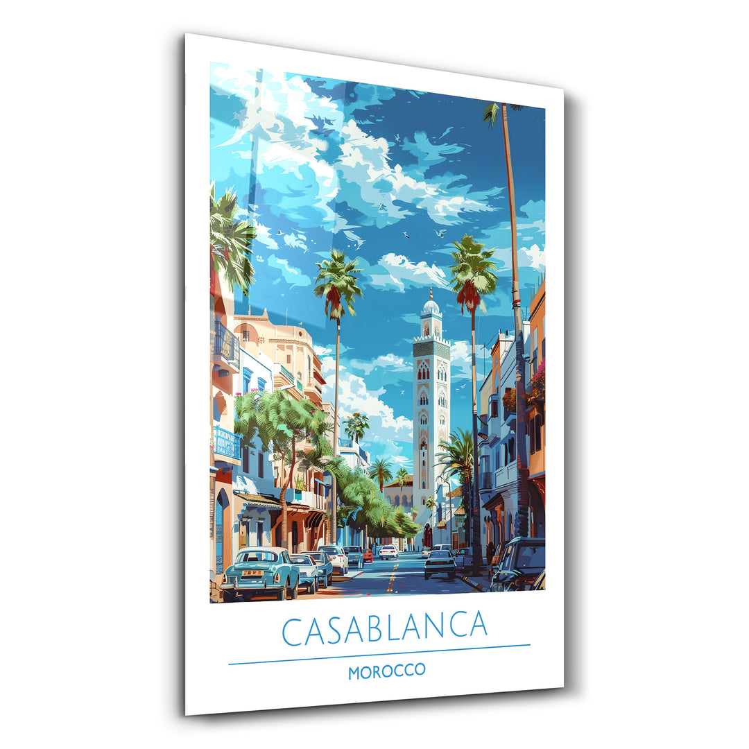 Casablanca Morocco-Travel Posters | Glass Wall Art