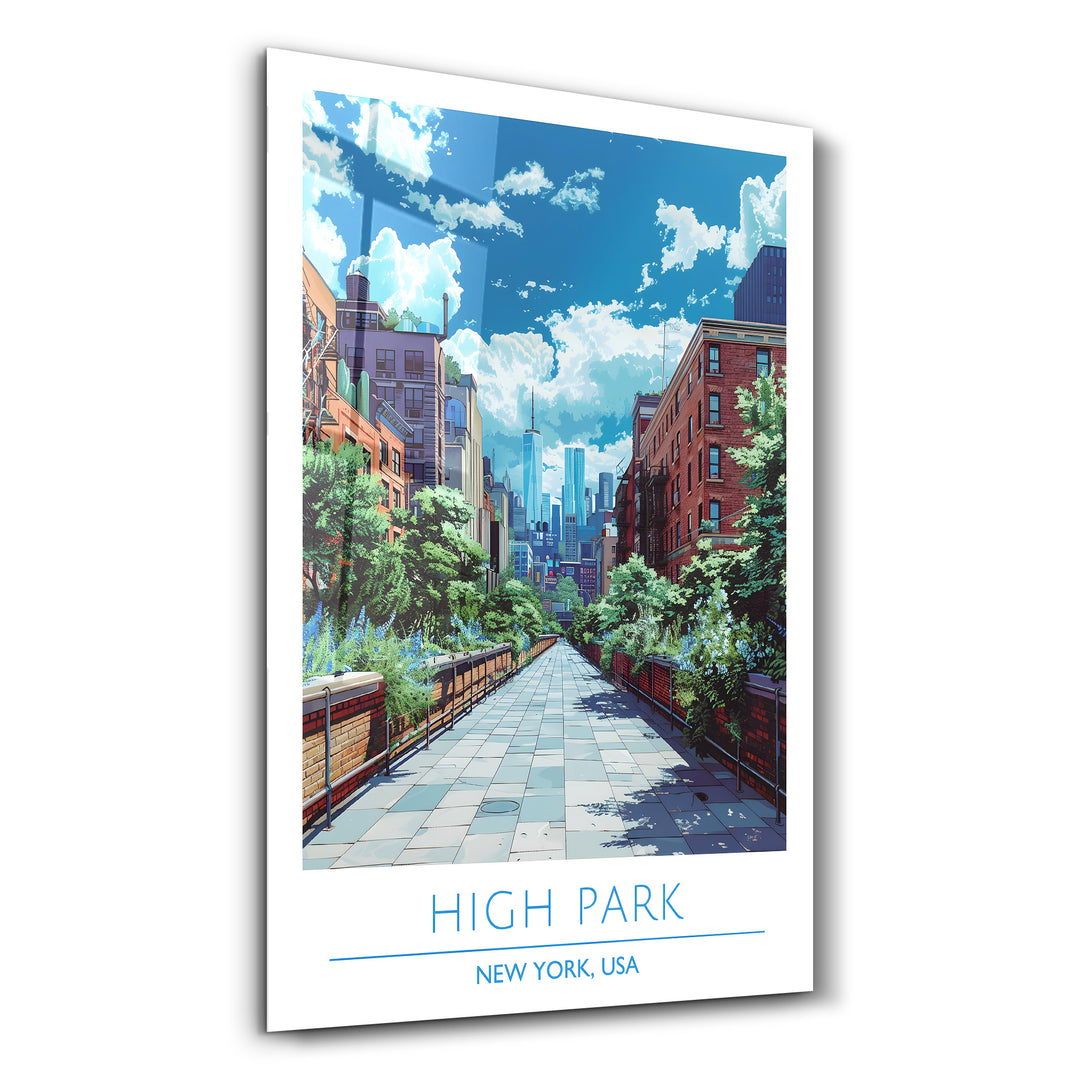 High Park-New York USA-Travel Posters | Glass Wall Art