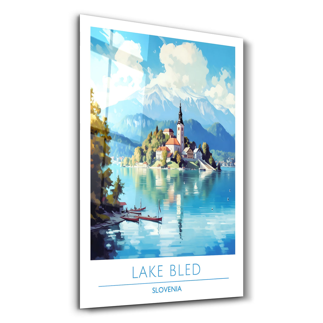 Lake Bled Slovenia-Travel Posters | Glass Wall Art