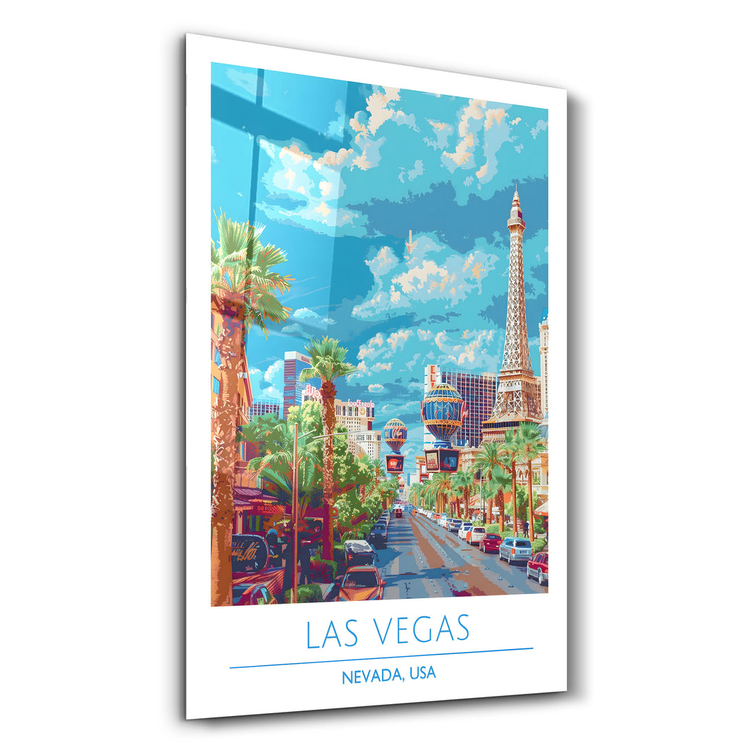 Las Vegas-Nevada USA-Travel Posters | Glass Wall Art