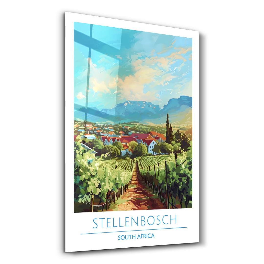 Stellenbosch South Africa-Travel Posters | Glass Wall Art