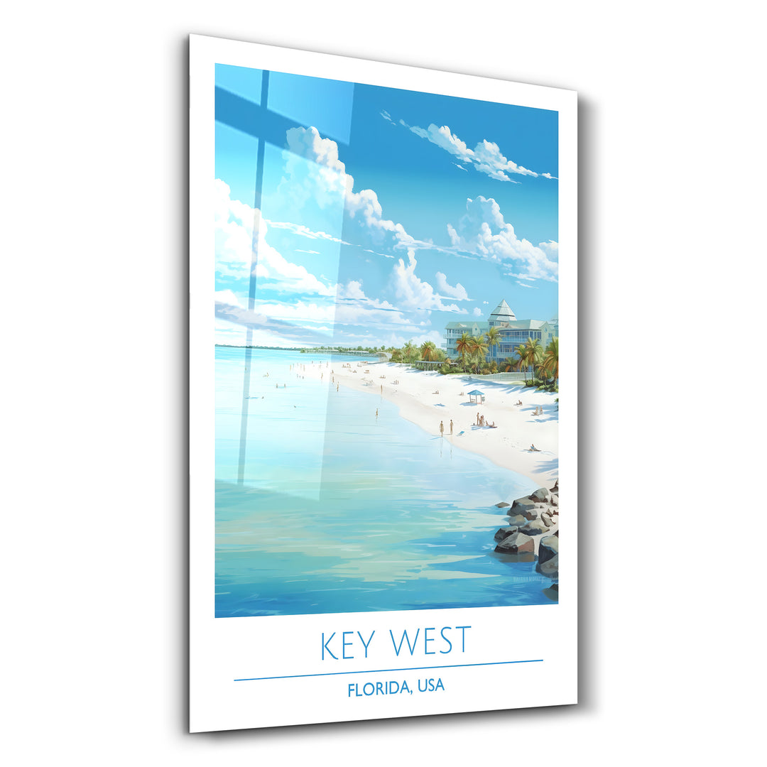 Key West-Florida USA-Travel Posters | Glass Wall Art