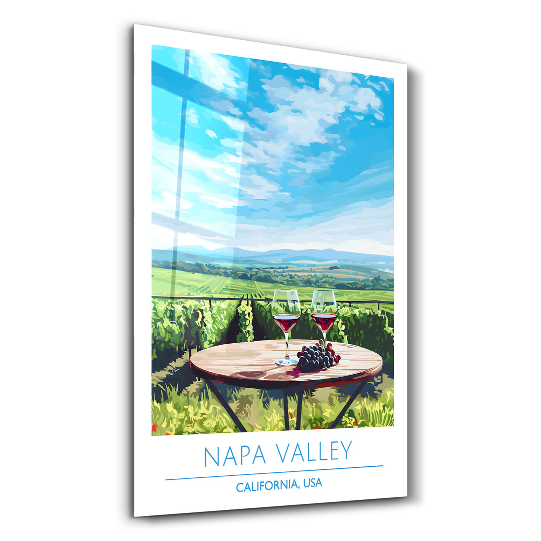 Napa Valley-California USA-Travel Posters | Glass Wall Art