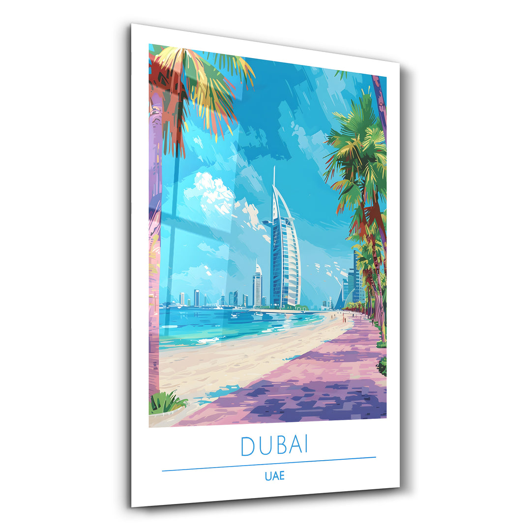 Dubai UAE-Travel Posters | Glass Wall Art