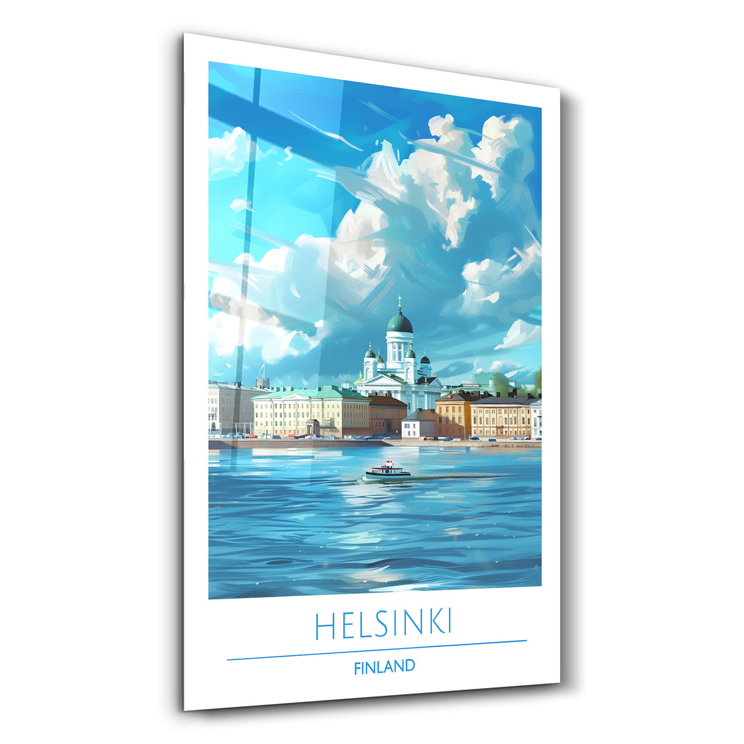 Helsinki Finland-Travel Posters | Glass Wall Art