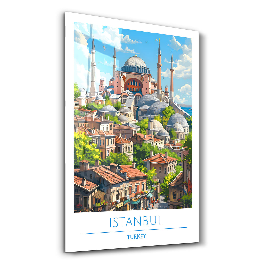 Istanbul Turkey-Travel Posters | Glass Wall Art