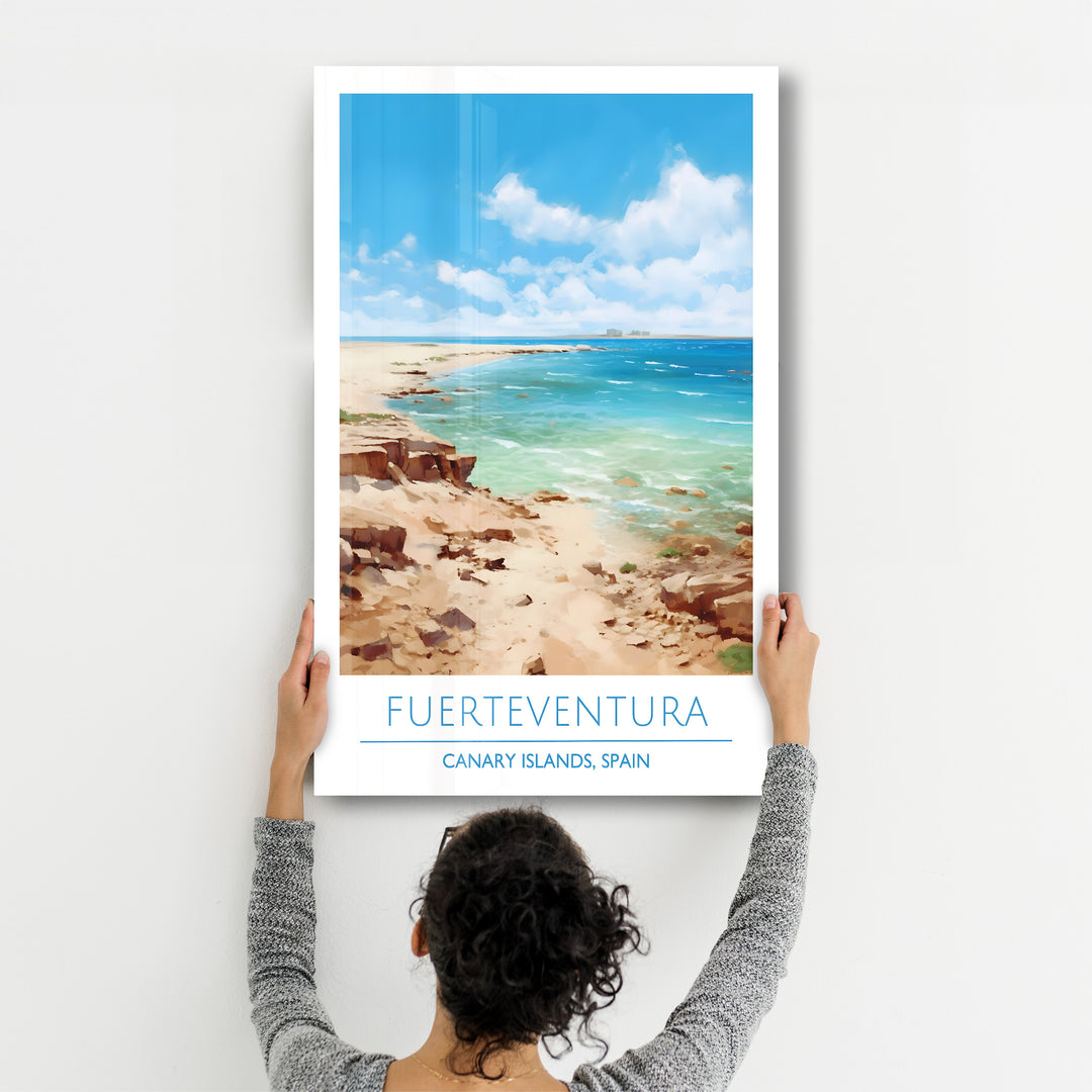 Fuerteventura-Canary Island Spain-Travel Posters | Glass Wall Art