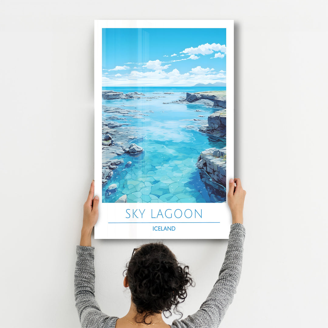 Sky Lagoon Iceland-Travel Posters | Glass Wall Art