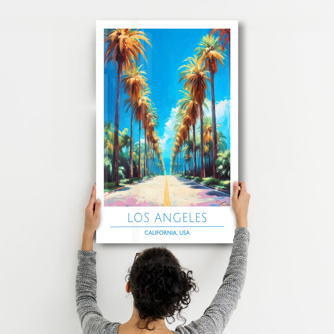 Los Angeles-California USA-Travel Posters | Glass Wall Art