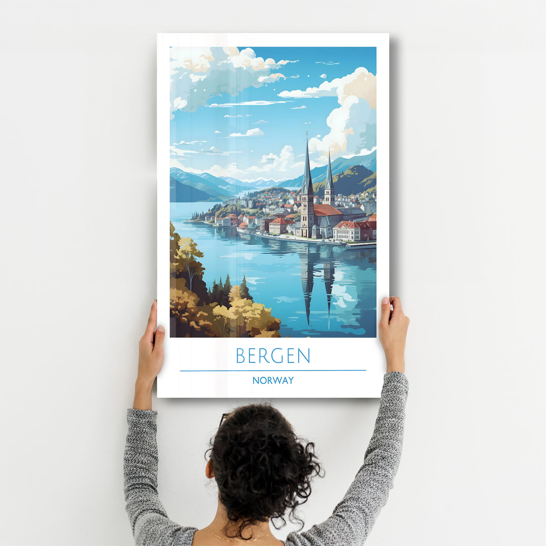 Bergen Norway-Travel Posters | Glass Wall Art