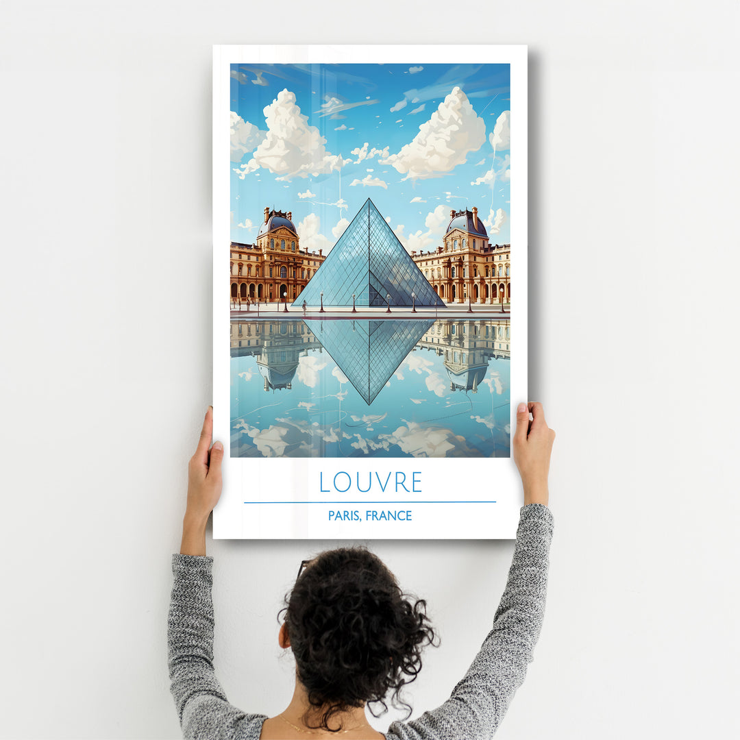 Louvre-Paris France-Travel Posters | Glass Wall Art