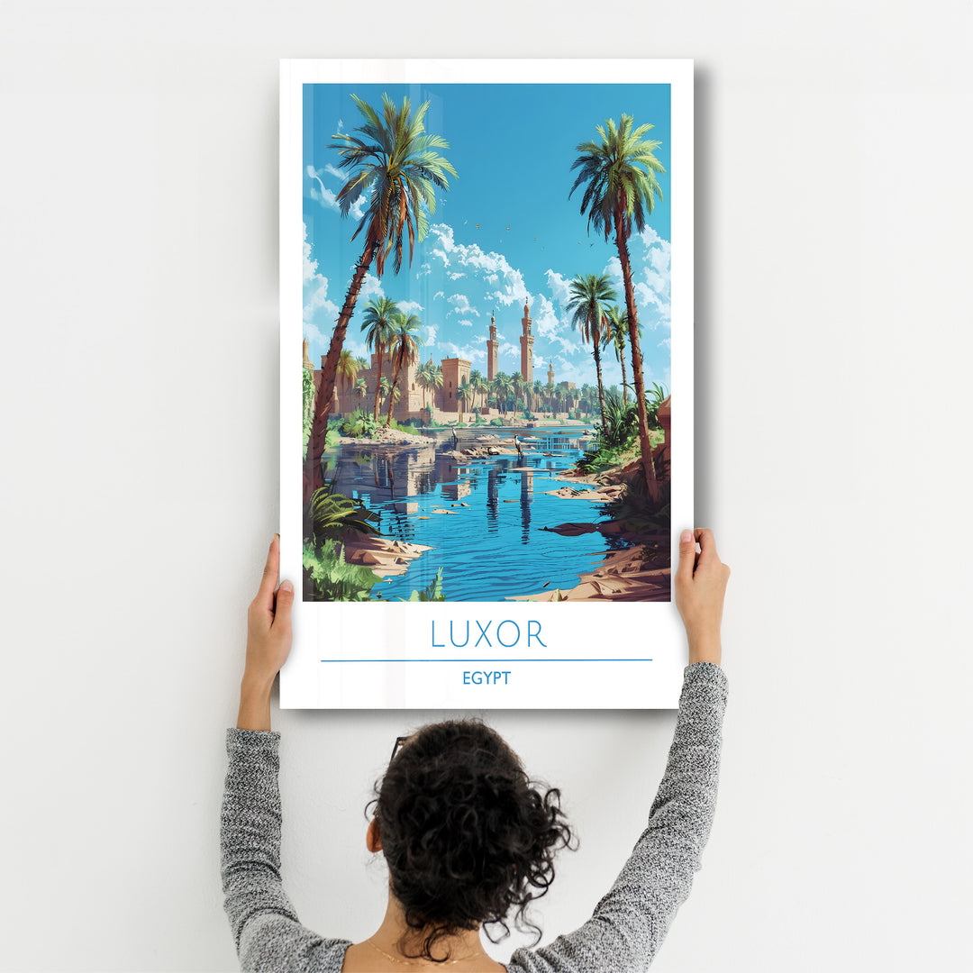 Luxor Egypt-Travel Posters | Glass Wall Art