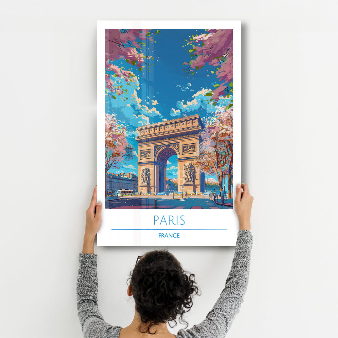 Paris France-Travel Posters | Glass Wall Art