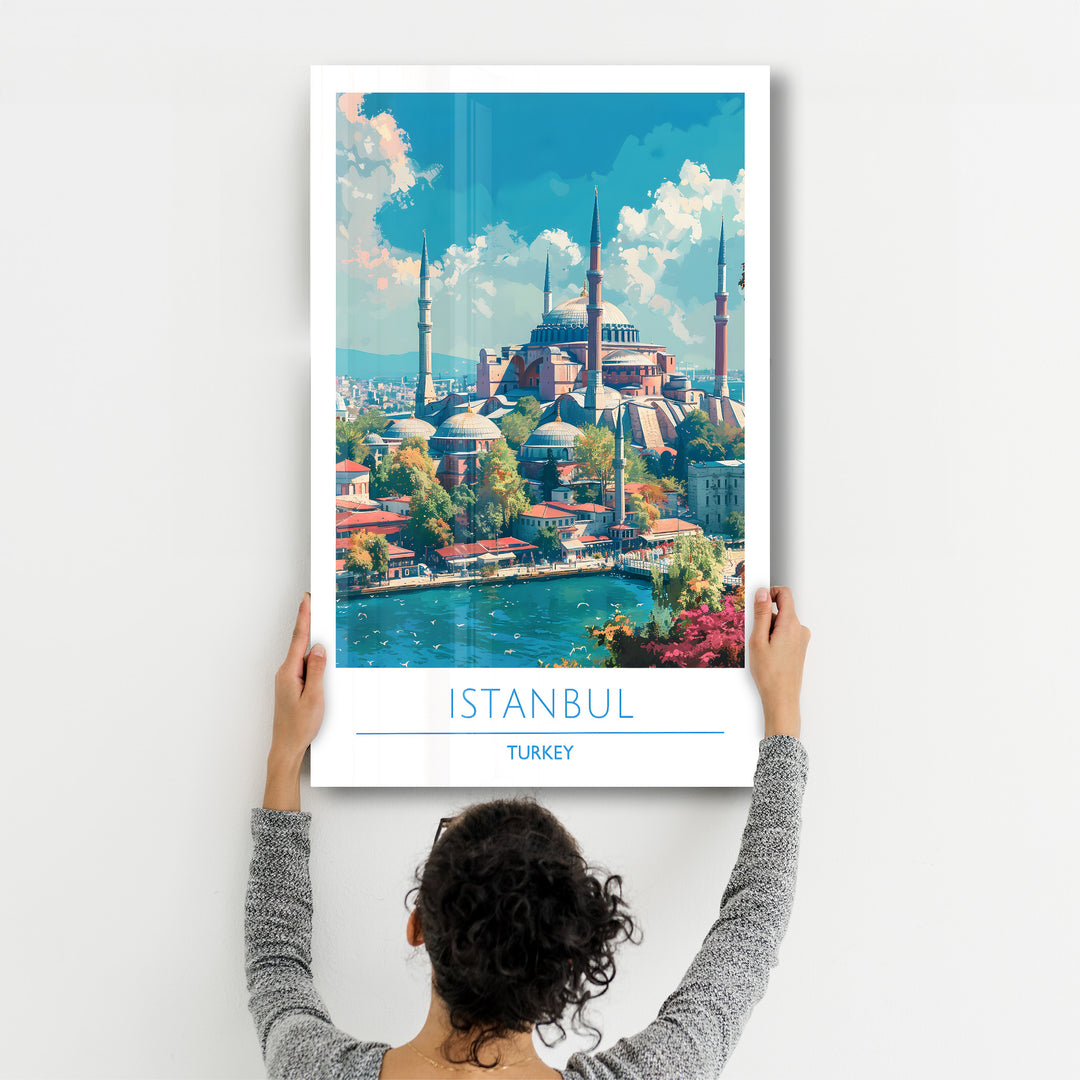 Istanbul Turkey-Travel Posters | Glass Wall Art