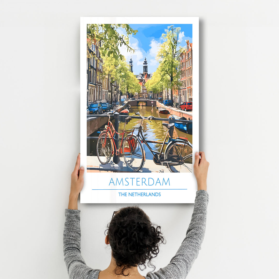 Amsterdam The Netherland-Travel Posters | Glass Wall Art