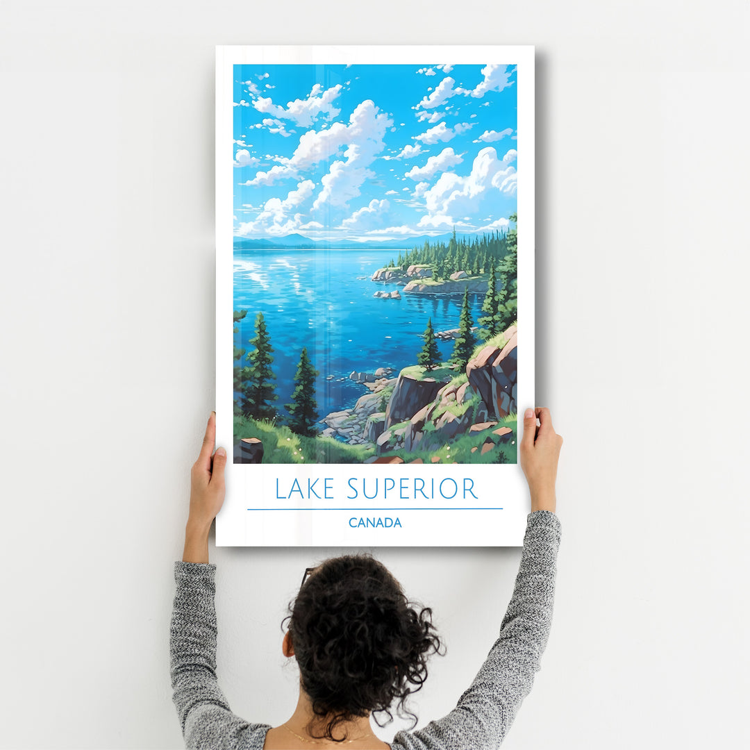 Lake Superior Canada-Travel Posters | Glass Wall Art