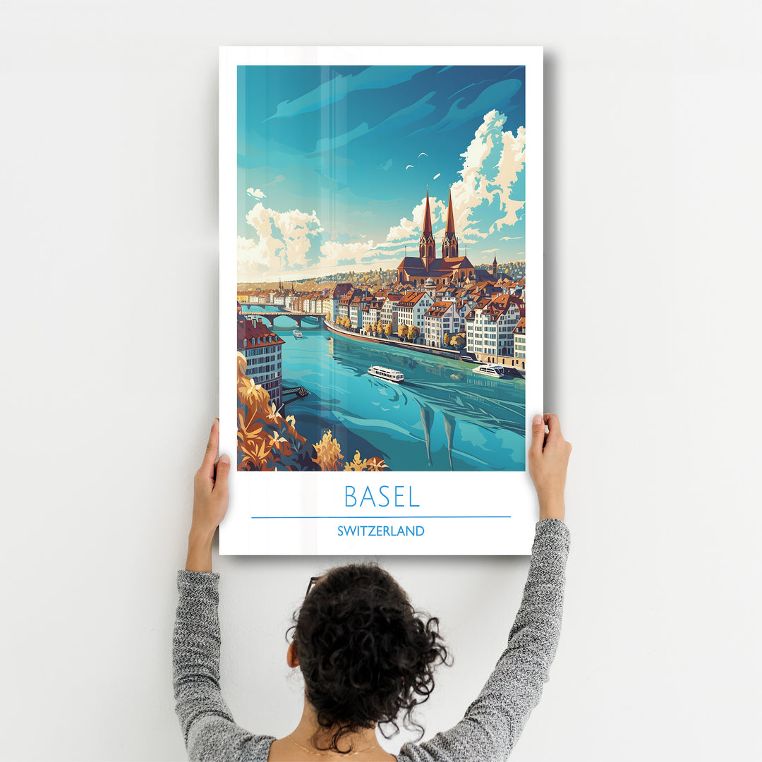 Basel Switzerland-Travel Posters | Glass Wall Art