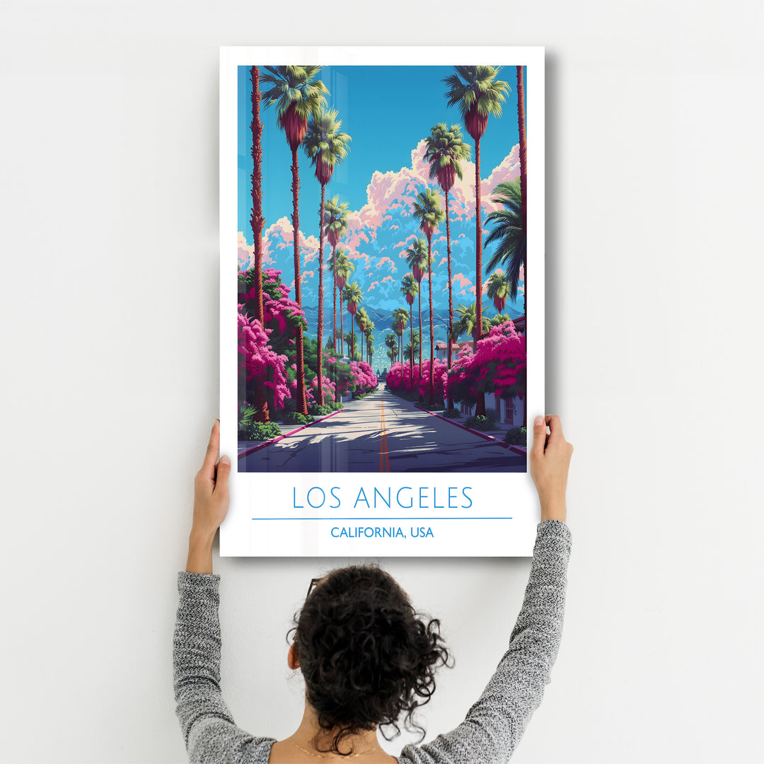 Los Angeles-California USA-Travel Posters | Glass Wall Art