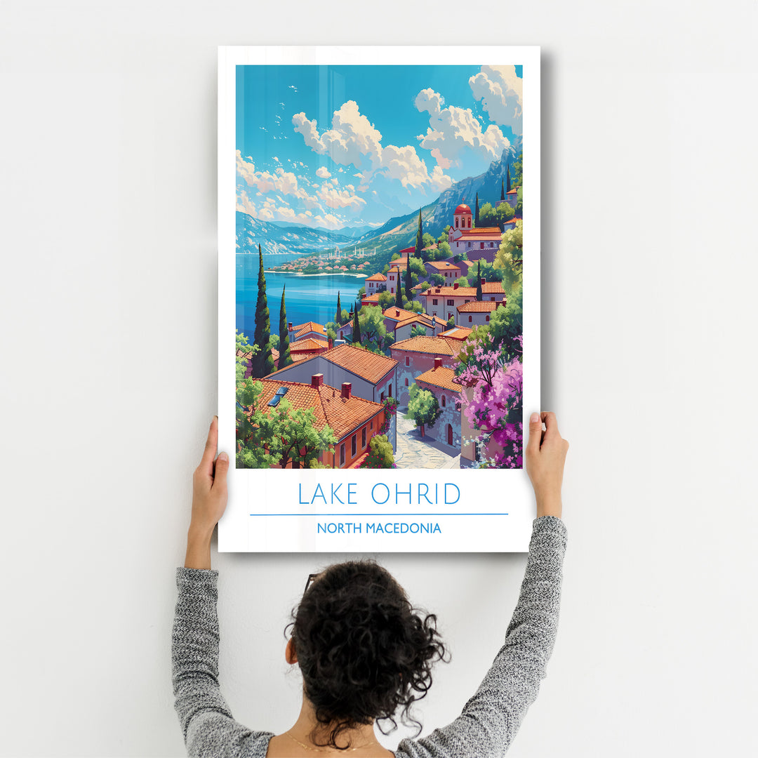 Lake Ohrid North Macedonia-Travel Posters | Glass Wall Art