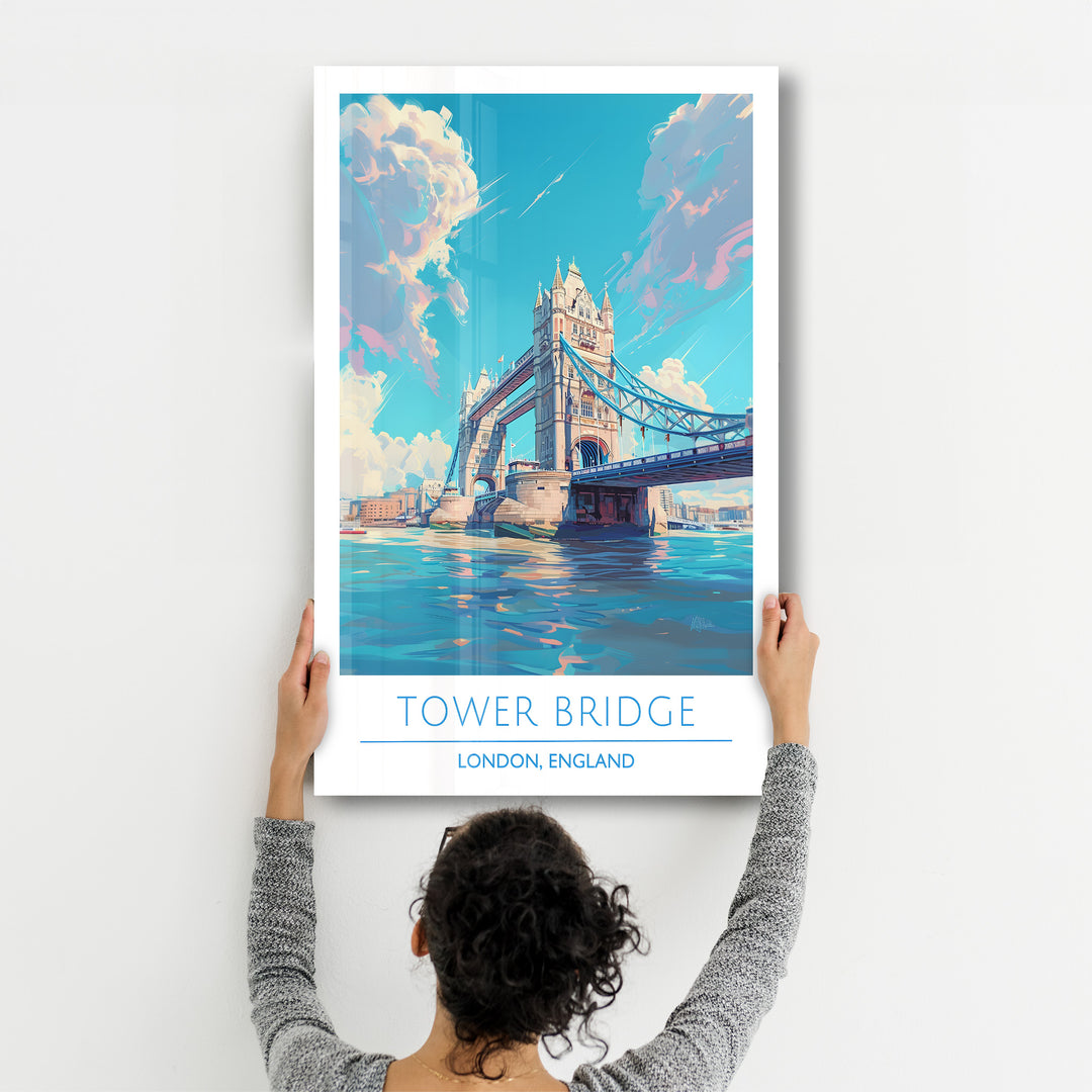 Tower Bridge-London England-Travel Posters | Glass Wall Art