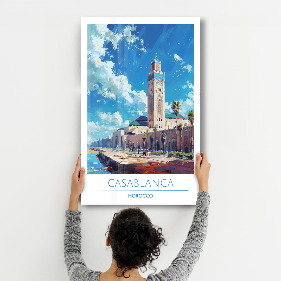 Casablanca Morocco-Travel Posters | Glass Wall Art