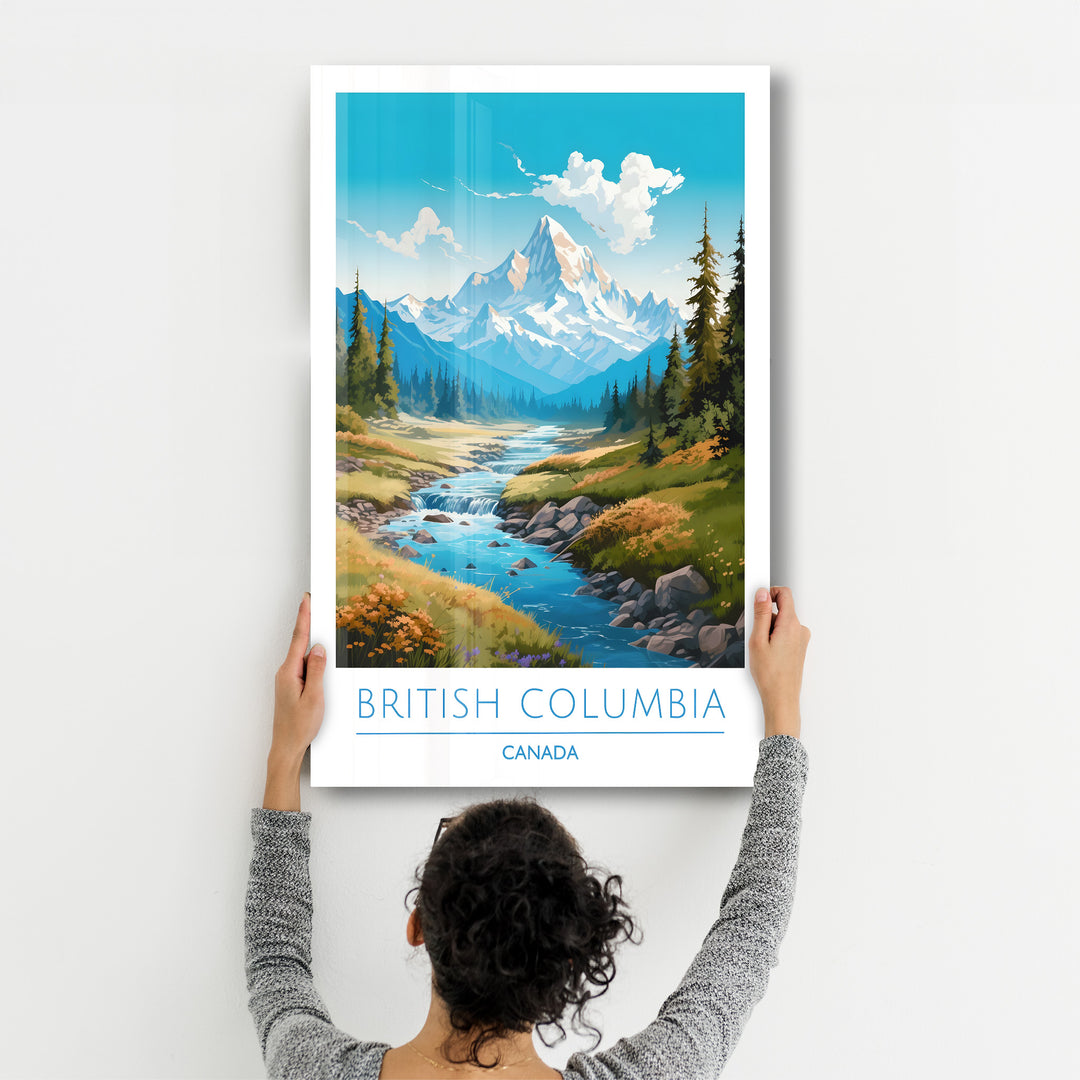 British Columbia Canada-Travel Posters | Glass Wall Art