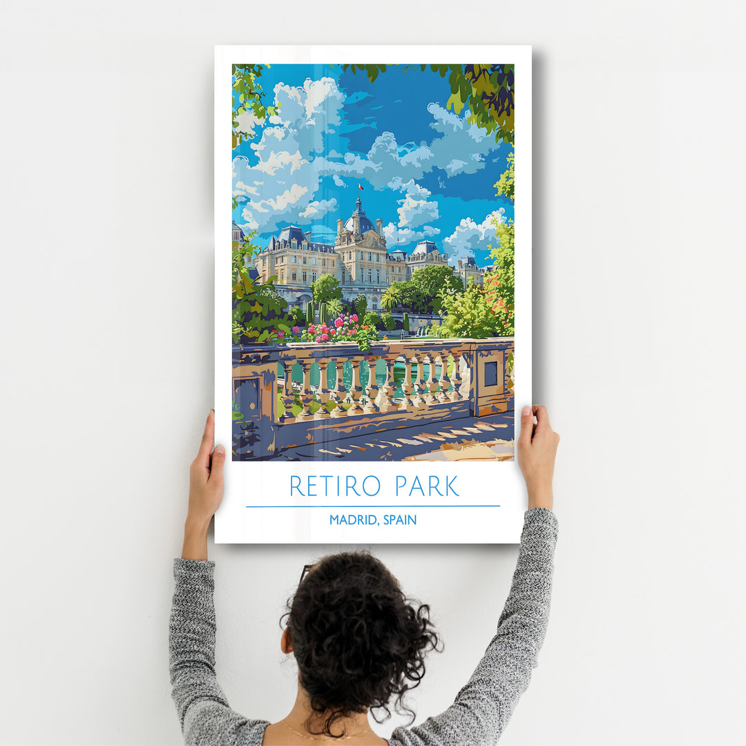 Retiro Park-Madrid Spain-Travel Posters | Glass Wall Art