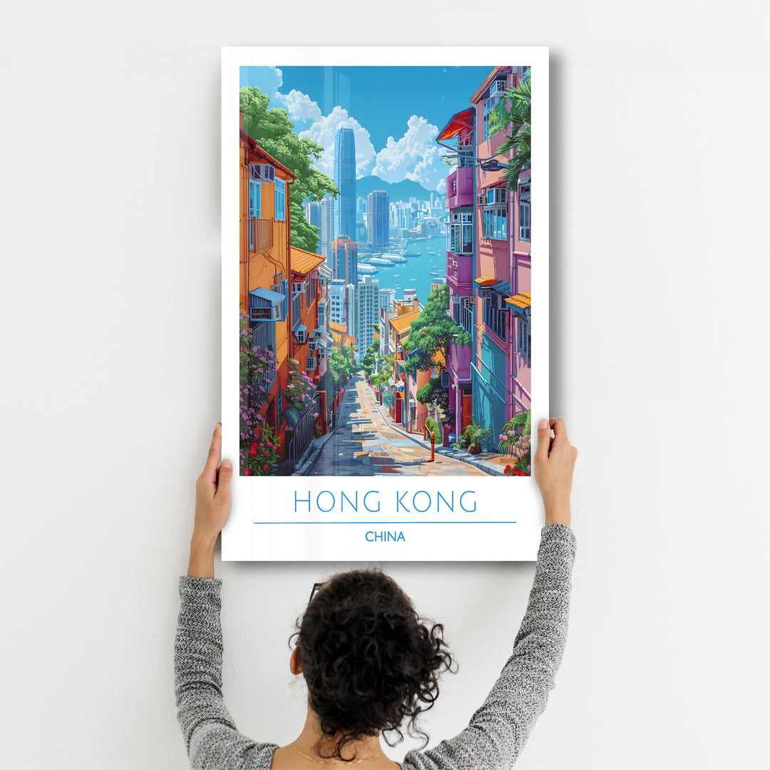 Hong Kong China-Travel Posters | Glass Wall Art