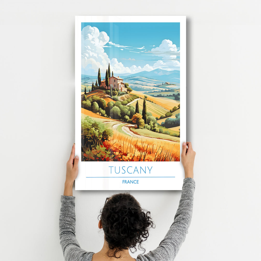 Tuscany France-Travel Posters | Glass Wall Art