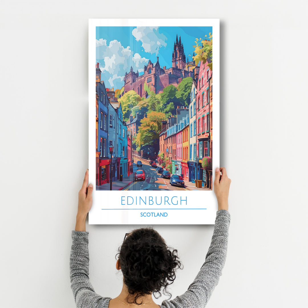 Edinburgh Scotland-Travel Posters | Glass Wall Art