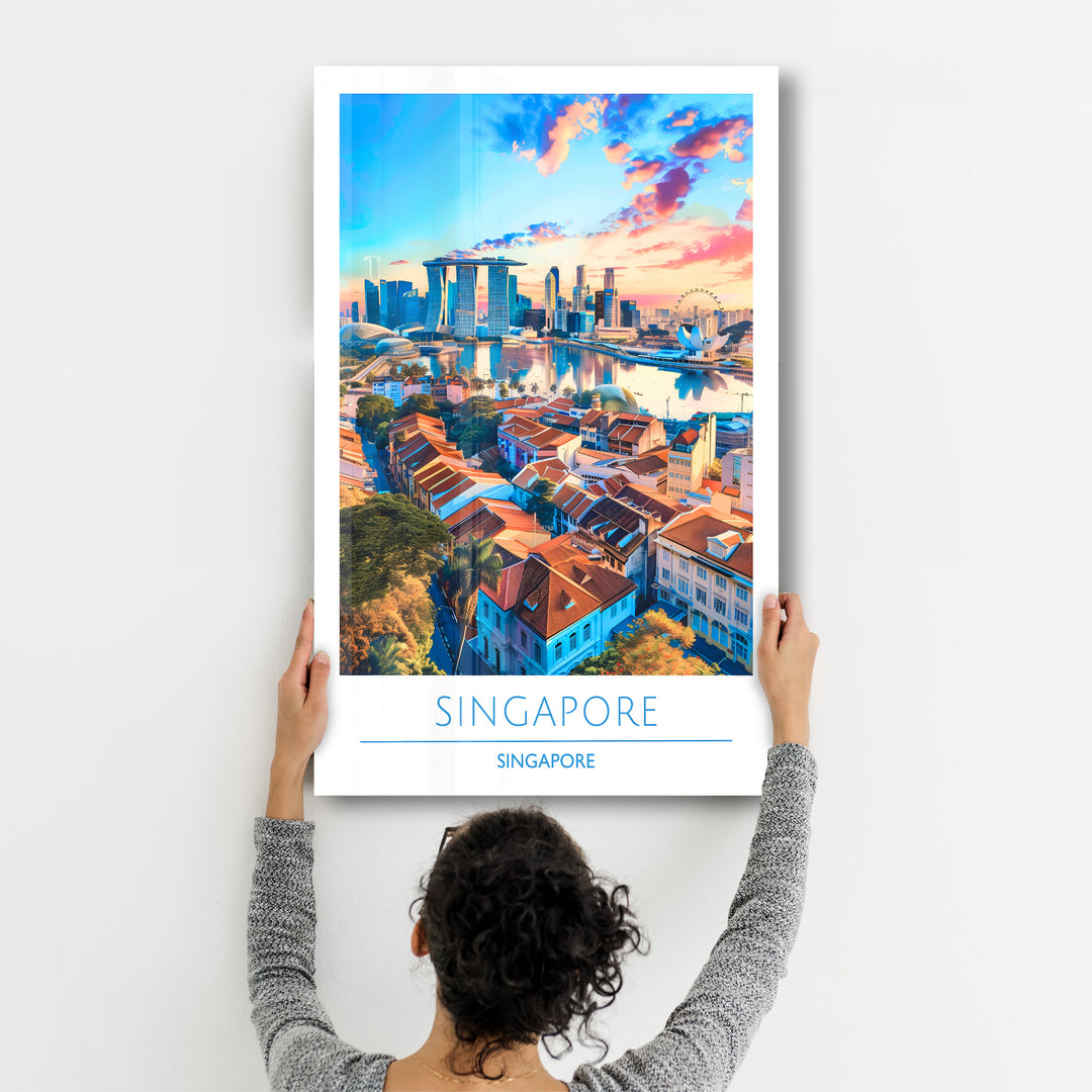 Singapore Singapore-Travel Posters | Glass Wall Art