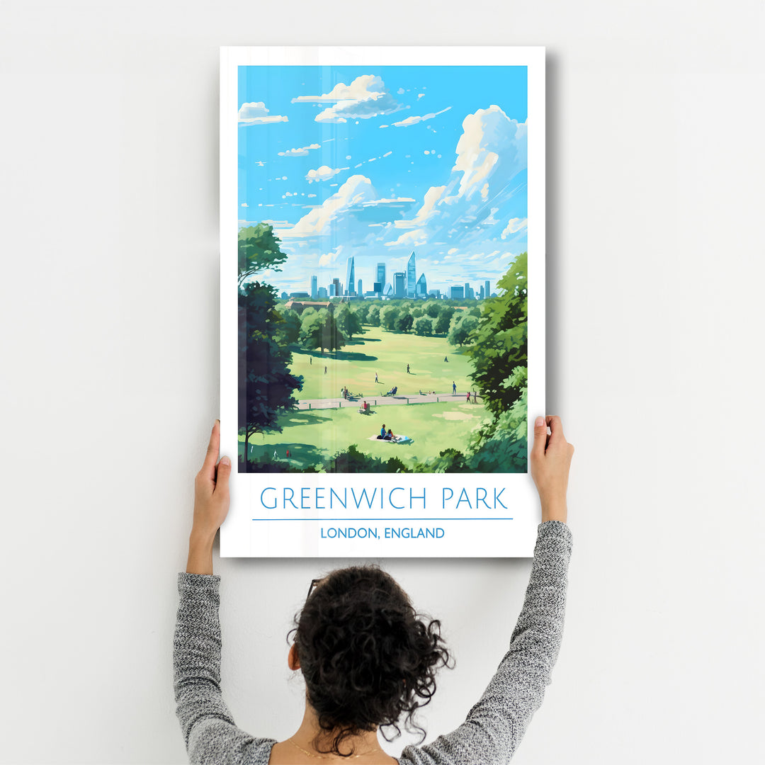 Greenwich Park-London England-Travel Posters | Glass Wall Art