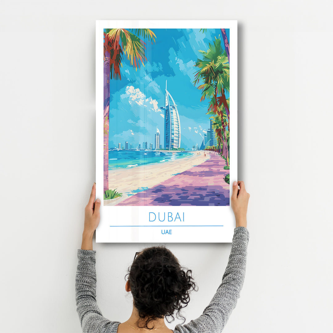 Dubai UAE-Travel Posters | Glass Wall Art