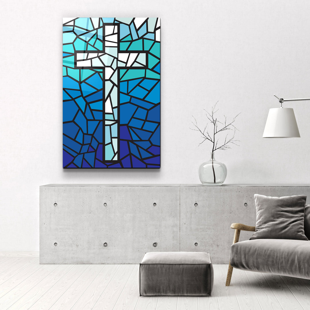 ."Cross". Designers Collection Glass Wall Art