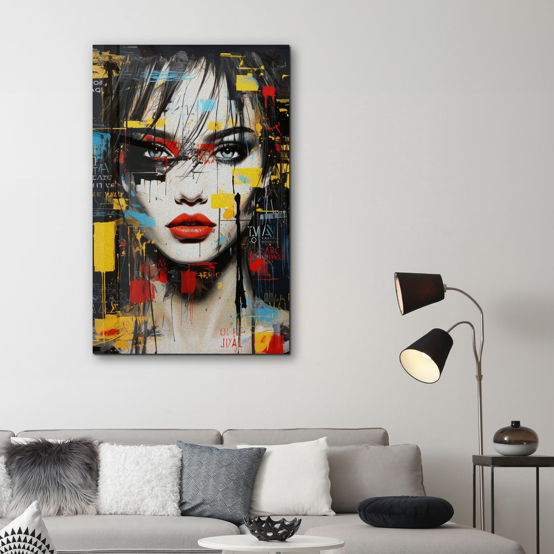 Painted Beauty - Glass Wall Art