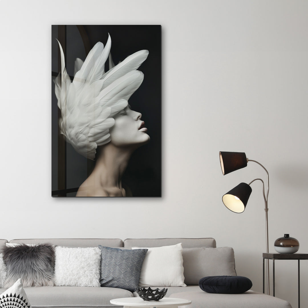 Angel Head - Contemporary Glass Wall Art