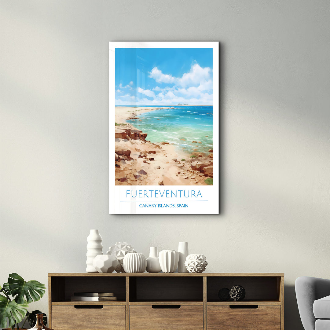 Fuerteventura-Canary Island Spain-Travel Posters | Glass Wall Art